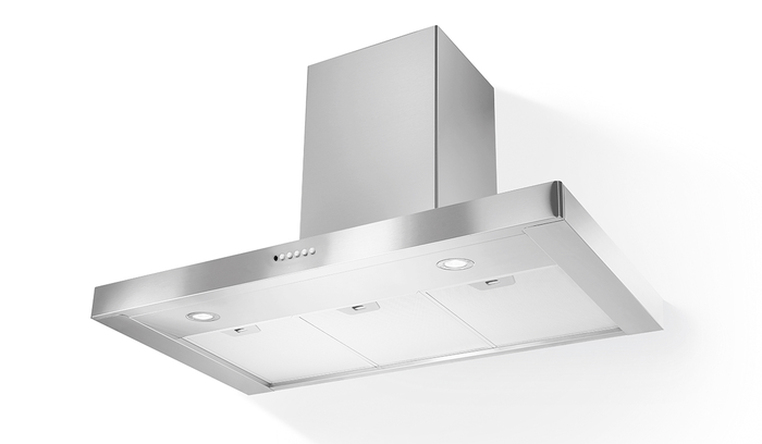 36 Inch Range Hood 600 CFM  Stilo Wall Mount Range Hood with 4 Speed, 600 CFM Blower. Push Button Control, LED Lighting, Dishwasher Safe Mesh Filter, Delay Shut Off. Convertible to Ductless
