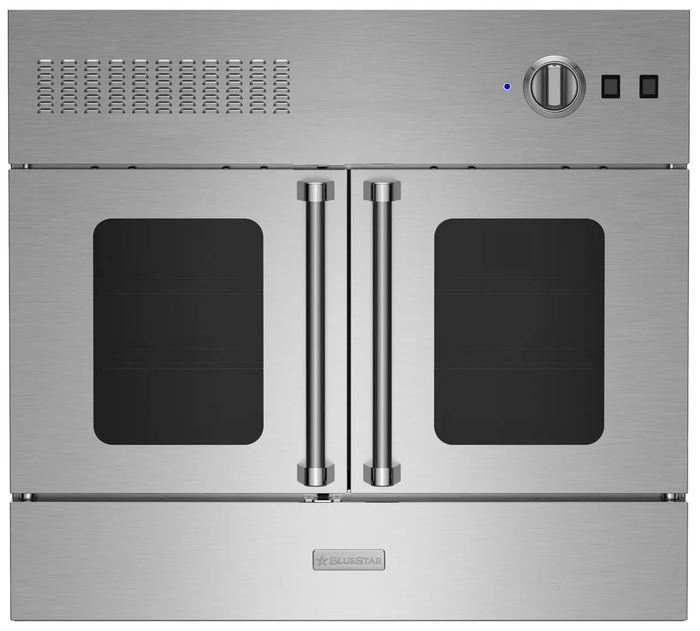 36 Inch Wall Oven Touchscreen extra-large wall oven contains powerful 25,000 BTU burner with 1850 degrees Infrared Broiler. Available as single ovens or two single ovens double stacked. Coved corners for optimal heat circulation and easier cleaning. Available in Natural or LP gas