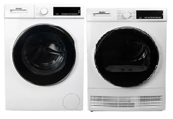 24 Inch Washer & Dryer Pair  Danby DWM022D3WDB frontload washer and DDY040D3WDB 220V Condensation Dryer