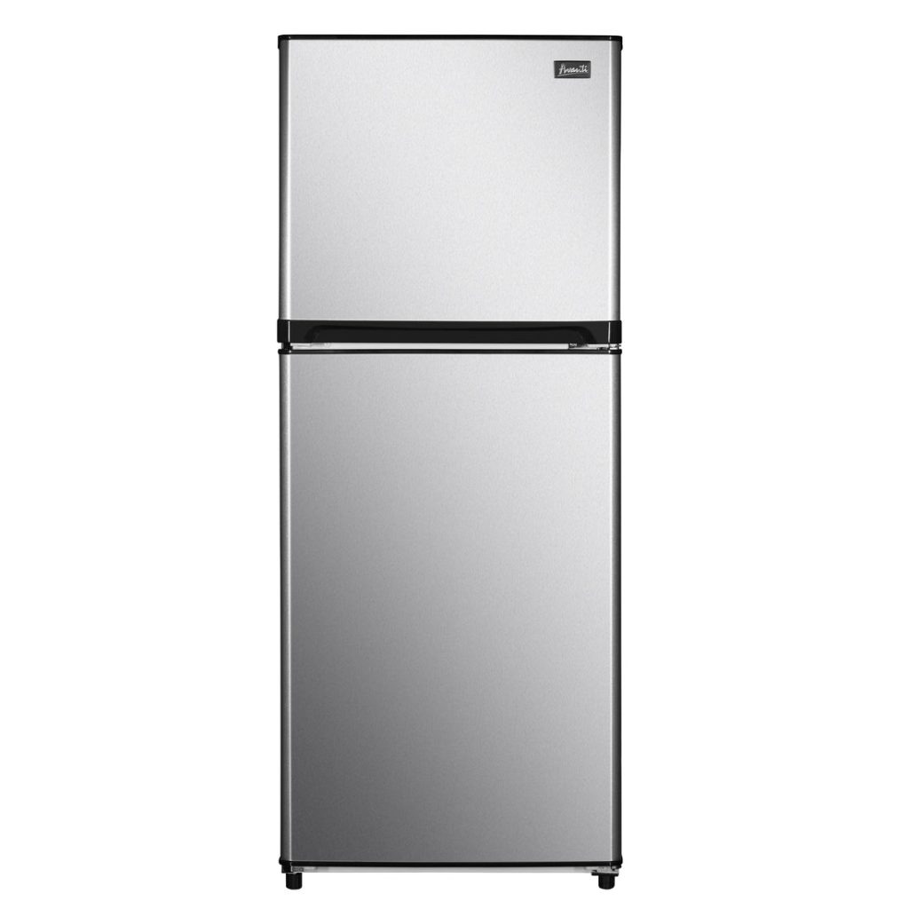 22 Inch Refrigeration Part  Avanti 7.4 cu.ft. apartment size refrigerator with black cabinet and platinum finish doors. This refrigerator features adjustable removable glass shelves.