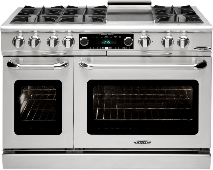 30 Inch Range  All-new Bertazzoni induction range. Manual clean 4.7 Cu Ft dual fan conection oven. Four high-power heating zones with maximum power output of 3700W. The right-side heating zones can be bridged to create a larger cooking surface. Even baking and roasting on 7 shelf levels. Induction front left size 5 3/5 inch 1400W up to 2200W. Induction back left size 8 1/4 inch 2300W up to 3700W. Induction front right Bridge 2100 W - 3700 W. Induction back right Bridge 2100W - 3700W. Induction 2 bridge zones. The intuitive power bridge zone is designed to automatically adjust to fit the size of your cookware, from a small milk pan to a large skillet