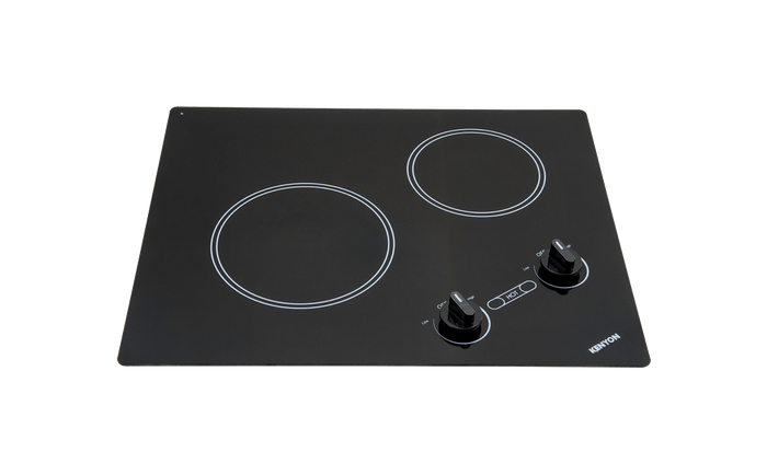 21 Inch Cooktop  Simplify the way you cook with precise temperature control and consistent results. Kenyon Radiant Cooktops. Uniform surface with spring-loaded burners underneath the glass. The special design directs heat up through the ceramic glass providing efficient cooking. Powerful burners ensure consistent level of heat for exceptional boiling, simmering, and melting. Available in digital and knob controls. Designed for budding chefs who love to multitask, this two-burner model is a chic addition to any kitchen. The sleek, black ceramic glass surface not only elevates your kitchen’s aesthetic but also ensures effortless maintenance with its durable, easy-to-clean design. Its sharp stainless steel graphics and contemporary knobs make it ideal for any cooking area. Upgrade your kitchen with the Kenyon Cooktop and experience a seamless blend of style, safety, and superior cooking performance. Kenyon Induction Cooktops-The most efficient form of cooking available. The heat is generated by an electromagnetic field, directly on the bottom of the cookware producing heat immediately. Easy-to-clean surface generates heat only to the cookware so boil-overs can’t burn onto the glass top. Choose from the assorment that meet your specific cooking and installation needs