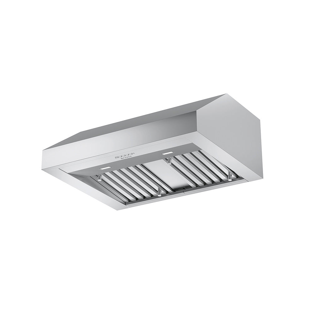 30 Inch Range Hood 600 CFM  The 11 inch high minimalist design sculpted in stainless steel and high extraction capacity are matched by extraordinary usability, thanks to wi-fi connectivity and a particularly advanced user interface, easy to operate remotely and through voice commands with the Faber Cloud App
