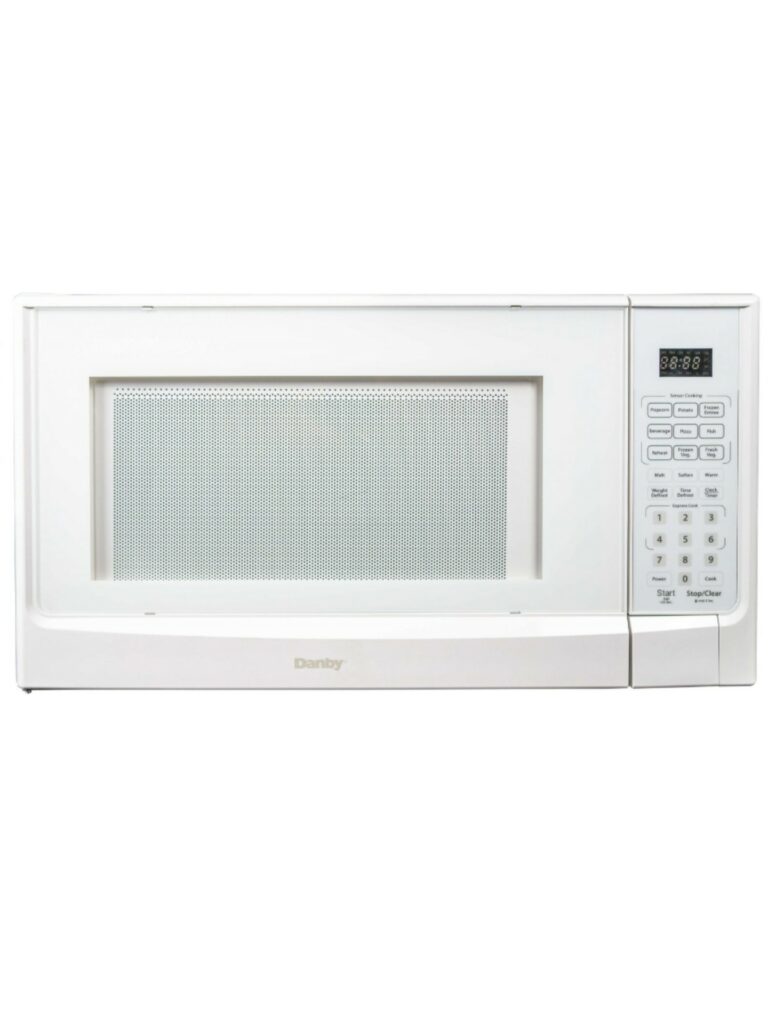 20 Inch Microwave Oven  0.9 cu. ft. capacity, 900 Watts 10 power levels. 6 Convenient Auto Cook Options: Popcorn, Potato, Pizza, Frozen Vegetables, Beverage, Dinner Plate. Express Cook buttons: 1 – 6 minutes. Add 30 seconds: add additional cooking time by 30 seconds. Auto Defrost Options: Defrost by Time or Weight. Time Cook: Cook by desired cook time. Child/Control lock out option: lock the control panel by pressing STOP for 3 seconds. 10.6 inch Glass Turntable. Cord Length 41 inch12-month warranty on parts and labor with carry-in service