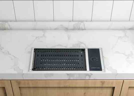 21 Inch Outdoor Grill  120V Plug GFCI 3-Prong Cord Built in No Lid Electric Grill Touch Control. The No Lid Electric Grill transforms your grilling experience by eliminating the lid and hinges of traditional grills. This sleek, single-burner, built-in grill provides a flat top surface, perfect for spaces with limited height clearance. With 8 different heat settings, you can achieve the perfect cooking temperature every time, exceeding 550°F without any flare-ups. Available in both 120V and 240V options. The grill features an automatic shut-off at 60 or 90 minutes, depending on the heat setting, ensuring safety and peace of mind