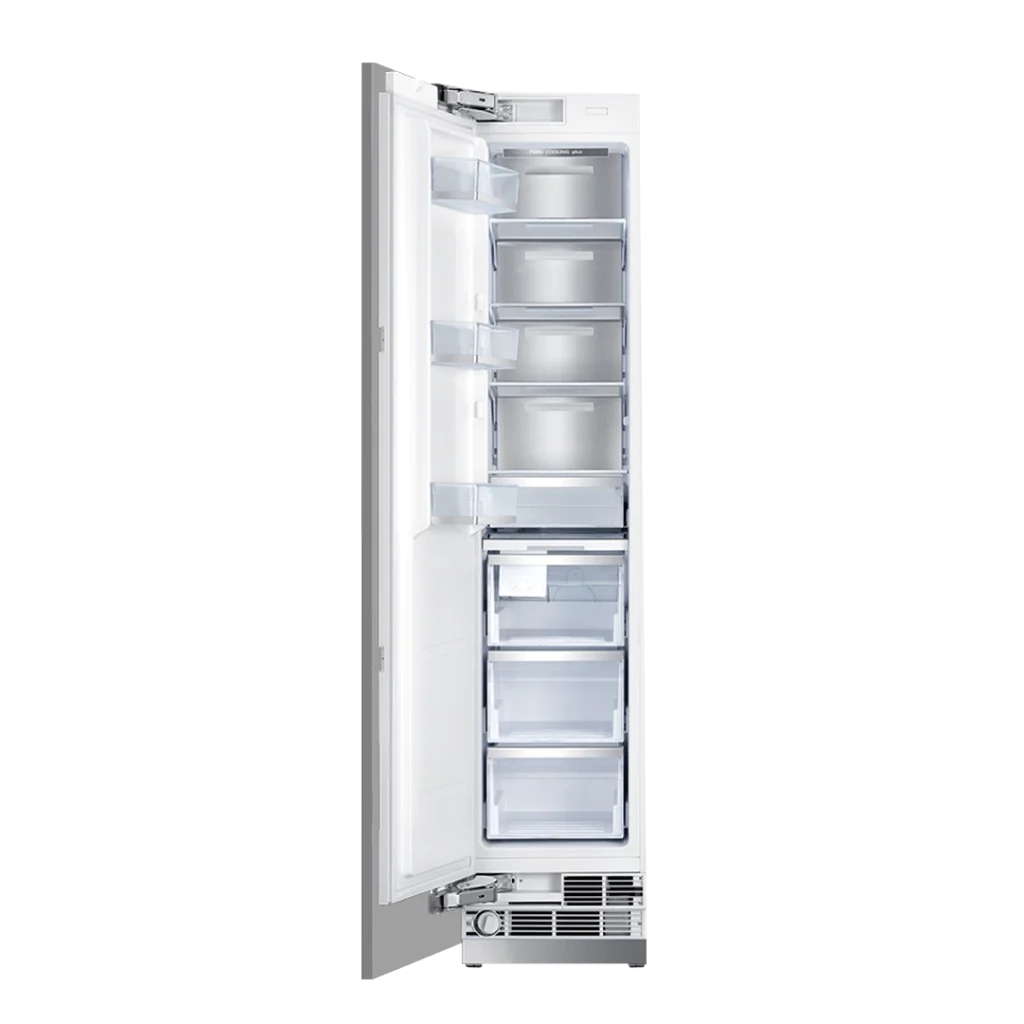 18 Inch All Freezer  Dolomite 18 inch EC18SLA08IPR left hand or EC18SLA08IPR-R right had Column Freezer with Ice Maker Glass Shelves LED Lights Ultra Quiet 43 db(A)